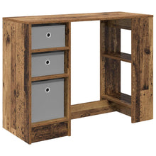 Bureau met lade met plank Oudhout 100 x 40 x 75 cm Bewerkt hout