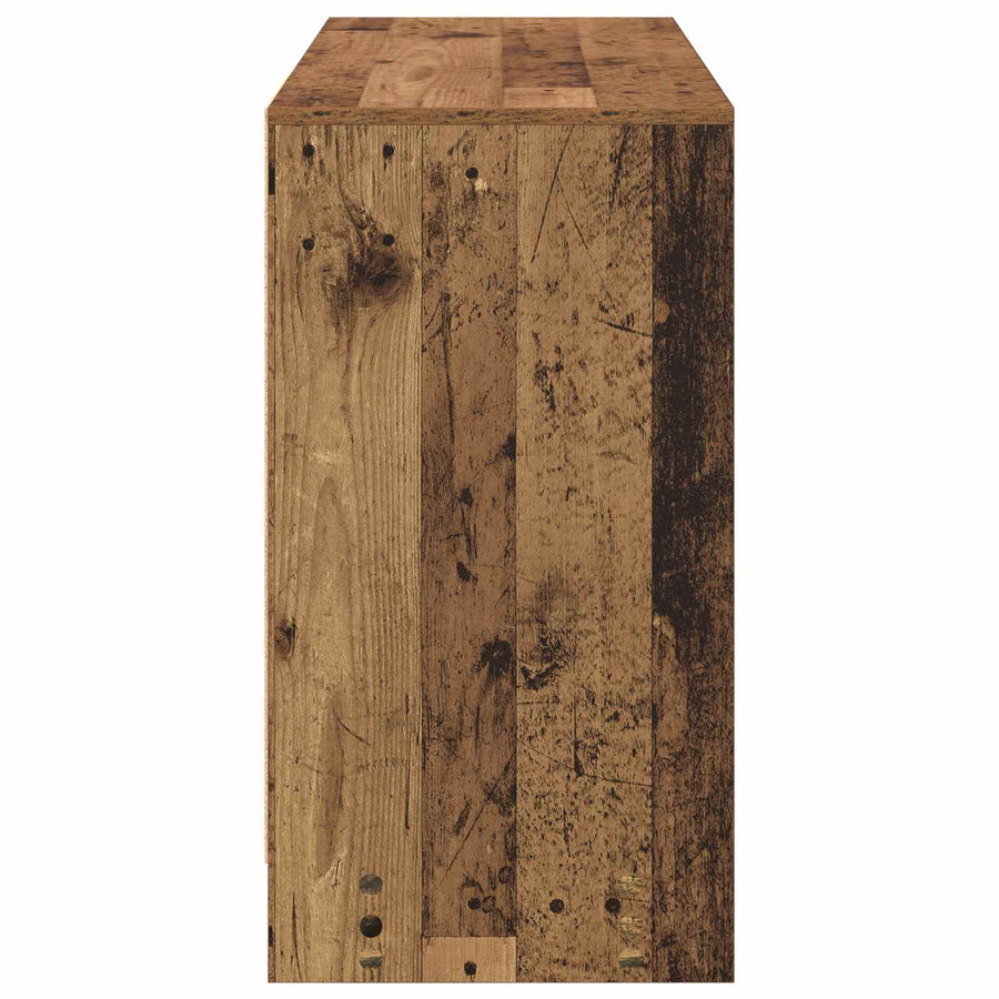 Bureau met lade met plank Oudhout 100 x 40 x 75 cm Bewerkt hout