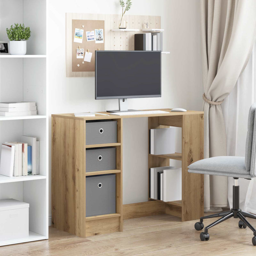 Bureau met lade Artisan Eiken 100 x 40 x 75 cm Bewerkt hout