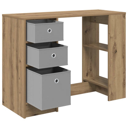 Bureau met lade Artisan Eiken 100 x 40 x 75 cm Bewerkt hout