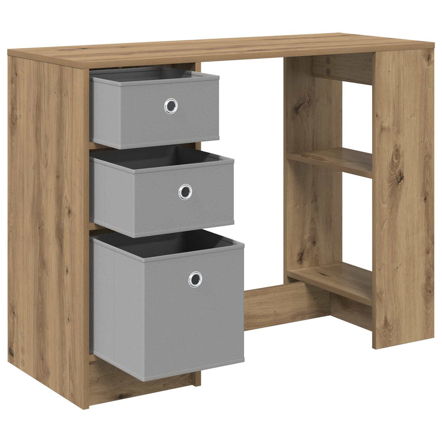 Bureau met lade Artisan Eiken 100 x 40 x 75 cm Bewerkt hout
