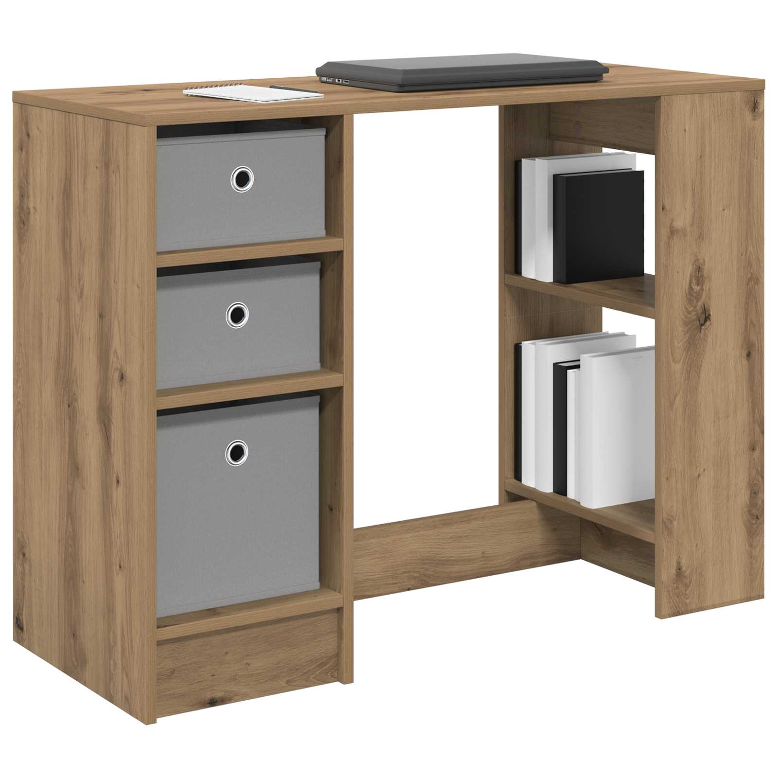 Bureau met lade Artisan Eiken 100 x 40 x 75 cm Bewerkt hout