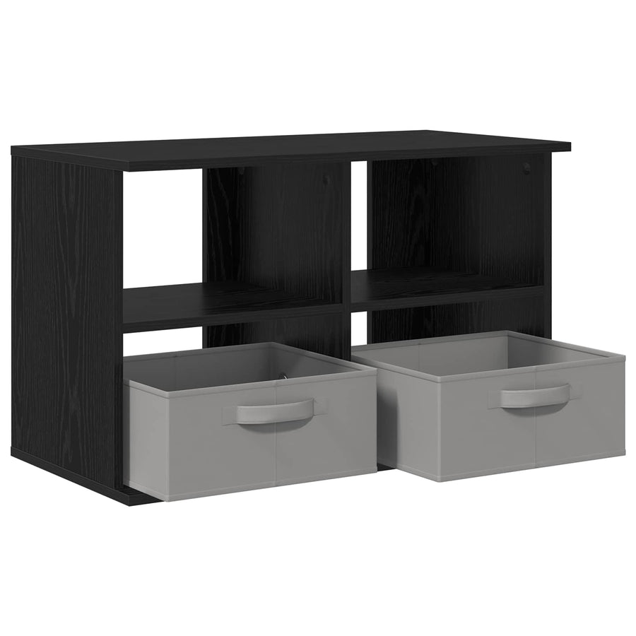 TV-standaard met lade Zwart Eiken 79 x 40 x 48 cm