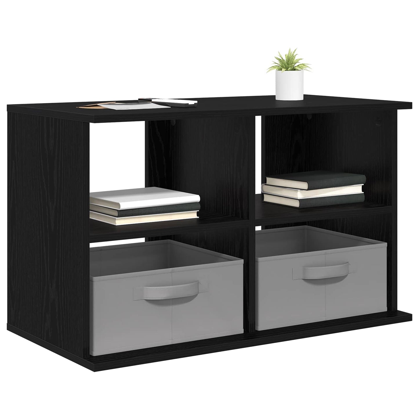 TV-standaard met lade Zwart Eiken 79 x 40 x 48 cm