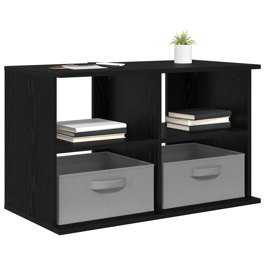 TV-standaard met lade Zwart Eiken 79 x 40 x 48 cm