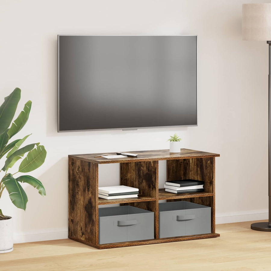 TV-standaard met lade Gerookt eiken 79 x 40 x 48 cm