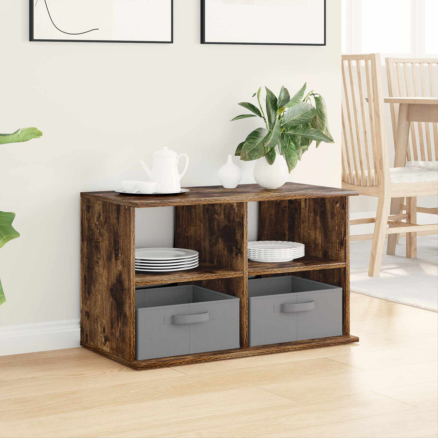 TV-standaard met lade Gerookt eiken 79 x 40 x 48 cm