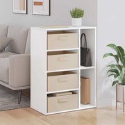 Dressoir wit 60x33,5x84 cm 4 laden