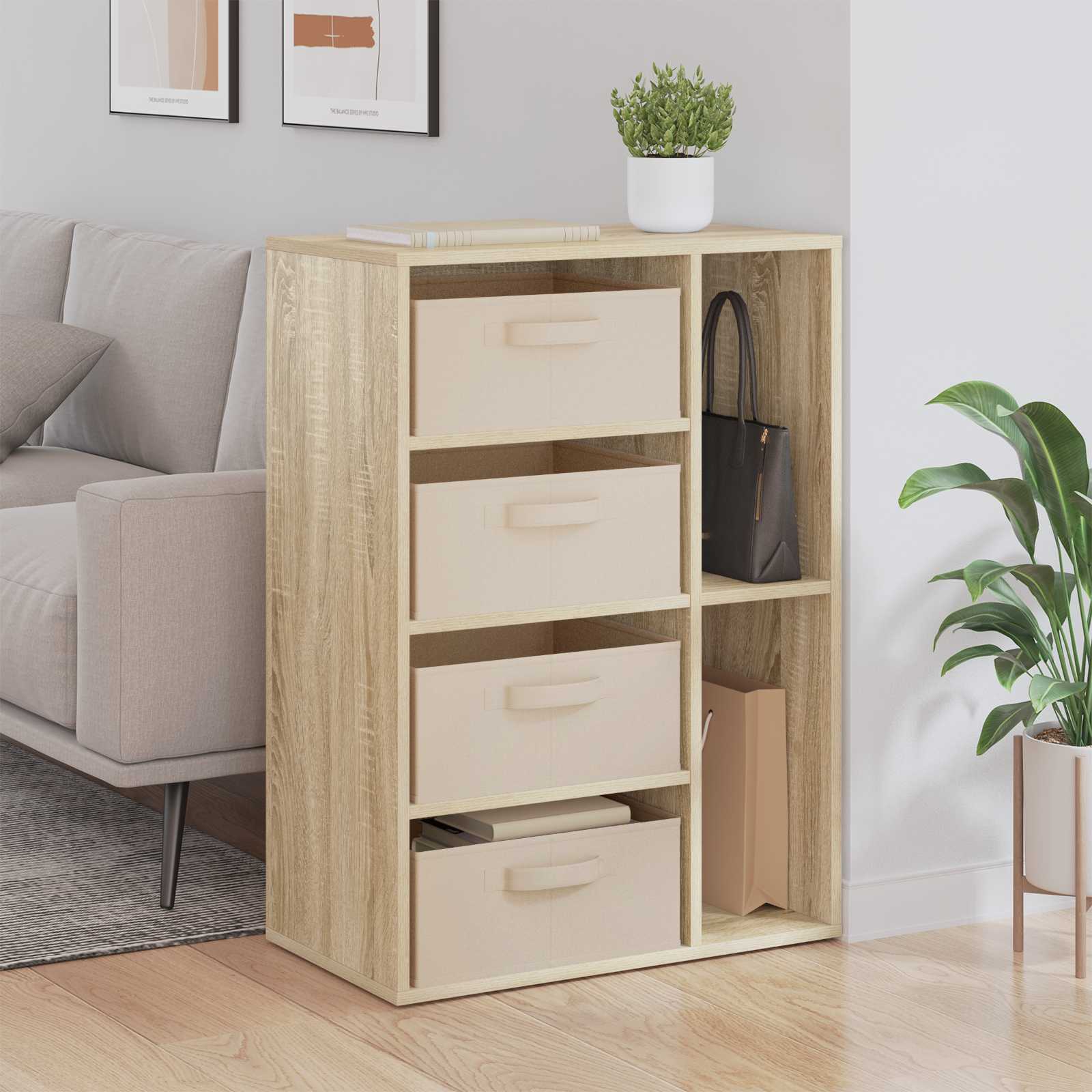 Dressoir met lade Sonoma Eiken 60 x 33,5 x 84 cm