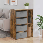 Dressoir gerookt eiken 60x33,5x84 cm