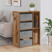 Dressoir bewerkt hout 60x33,5x84 cm oudhout 4 laden