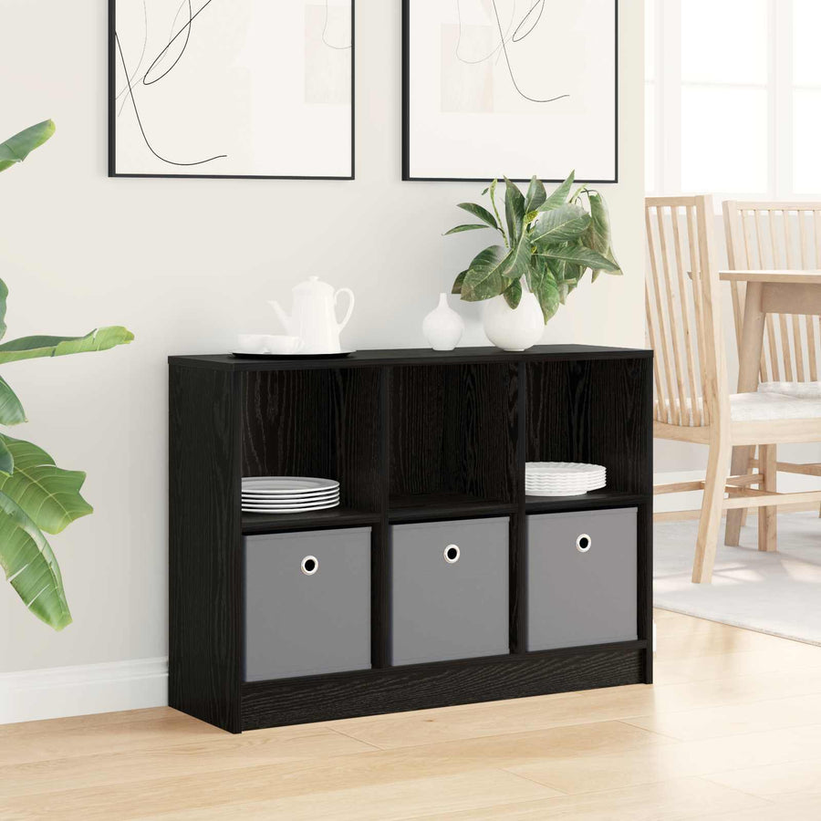 Dressoir met lade Zwart Eiken 88,5 x 27,5 x 63,5 cm