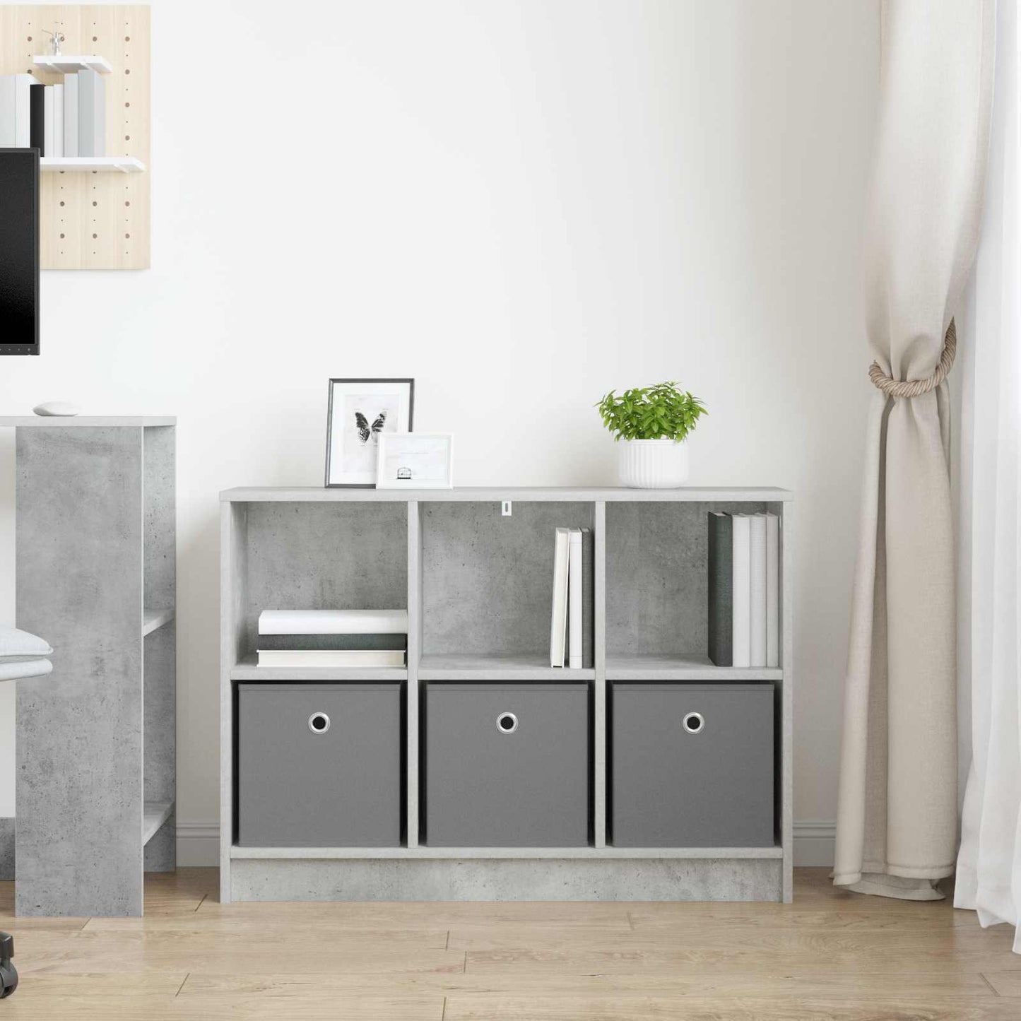 Dressoir met lade Beton Grijs 88,5 x 27,5 x 63,5 cm