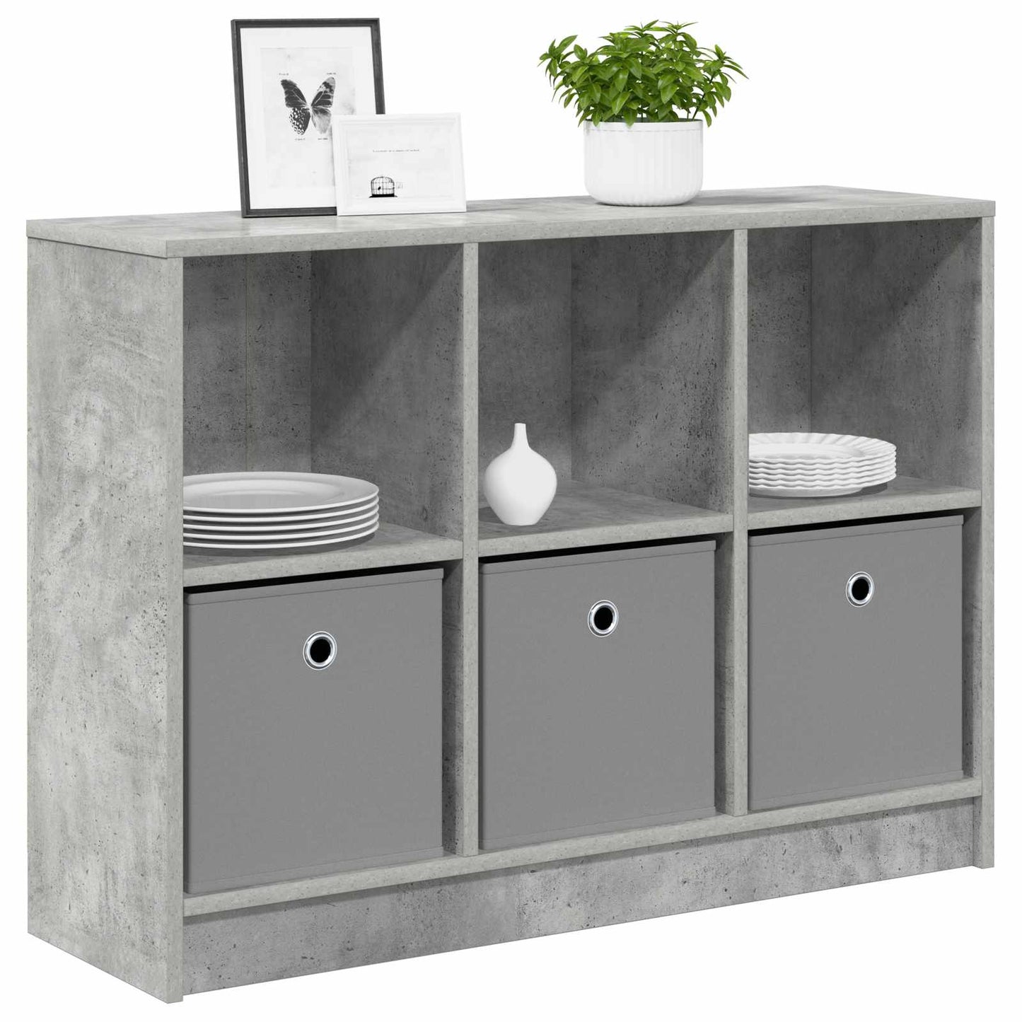 Dressoir met lade Beton Grijs 88,5 x 27,5 x 63,5 cm