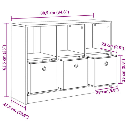 Dressoir met lade Beton Grijs 88,5 x 27,5 x 63,5 cm