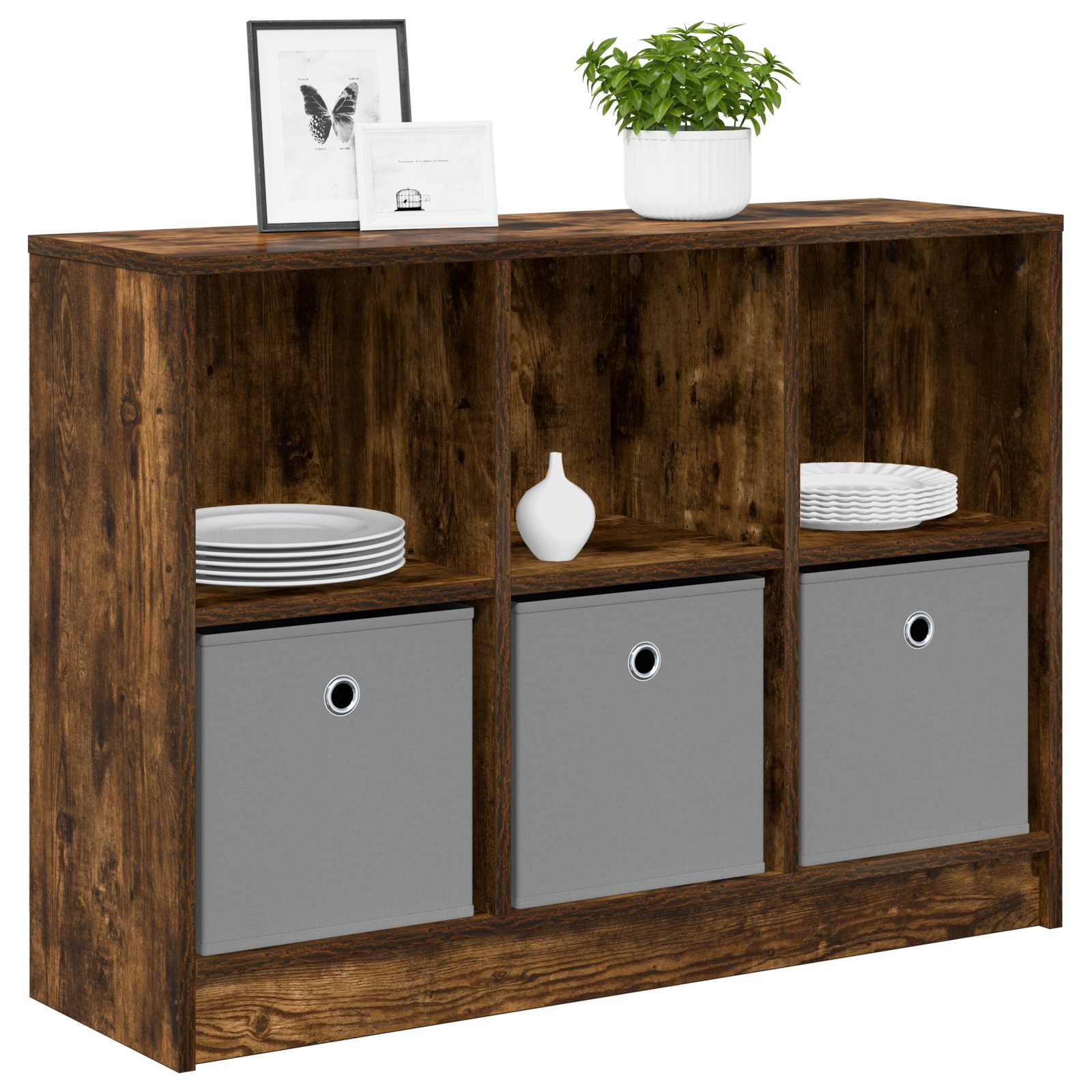 Dressoir met lade Gerookt eiken 88,5 x 27,5 x 63,5 cm