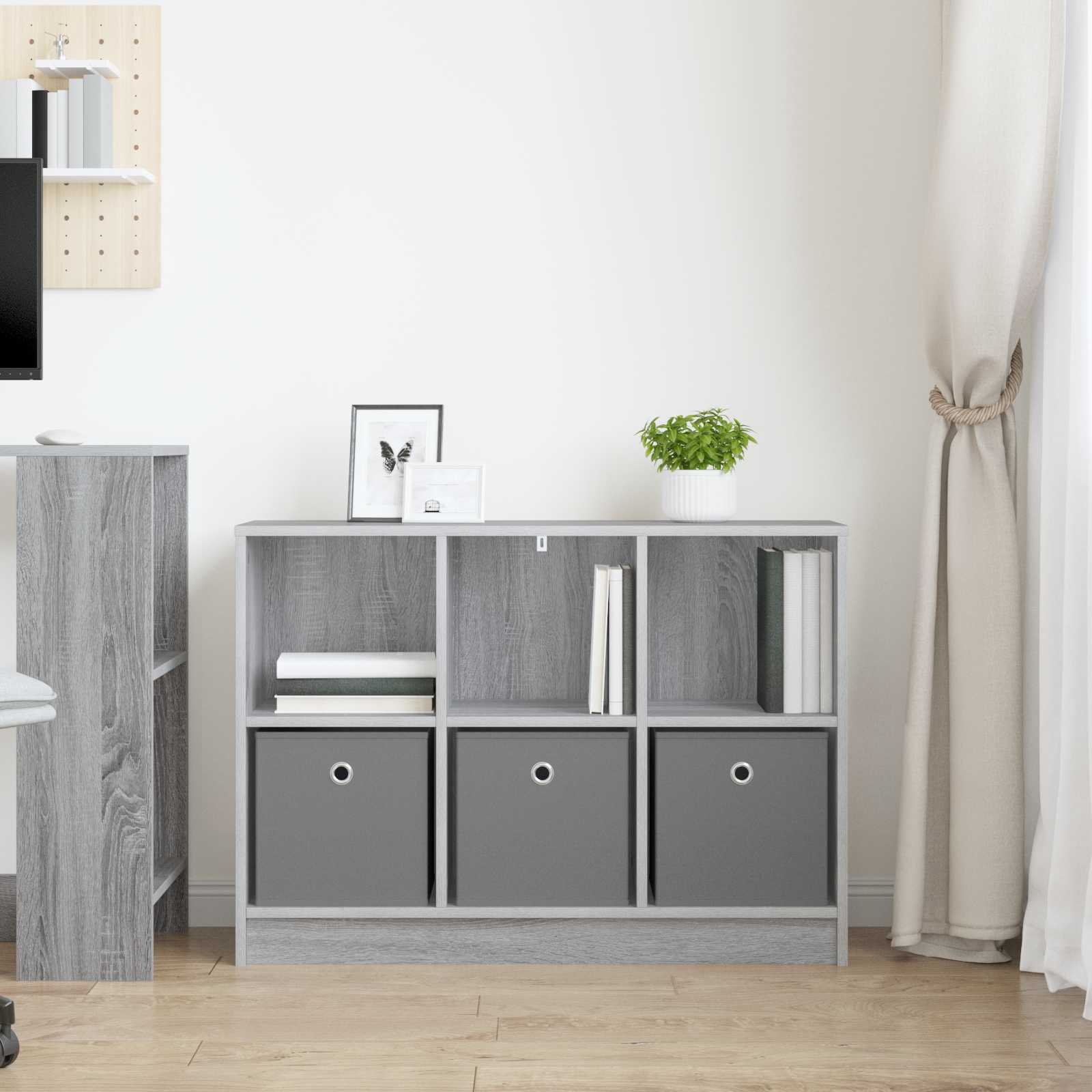 Dressoir met lade Grijs Sonoma 88,5 x 27,5 x 63,5 cm