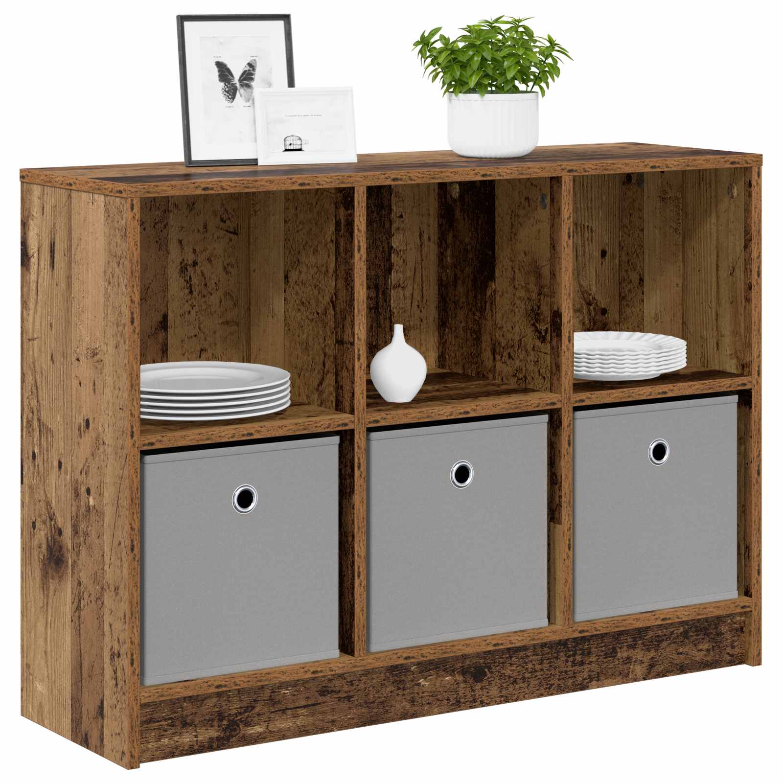 Dressoir met lade Oudhout 88,5 x 27,5 x 63,5 cm