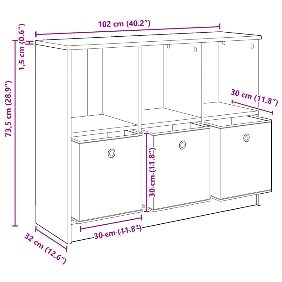 Dressoir met lade Artisan Eiken 102 x 32 x 73,5 cm
