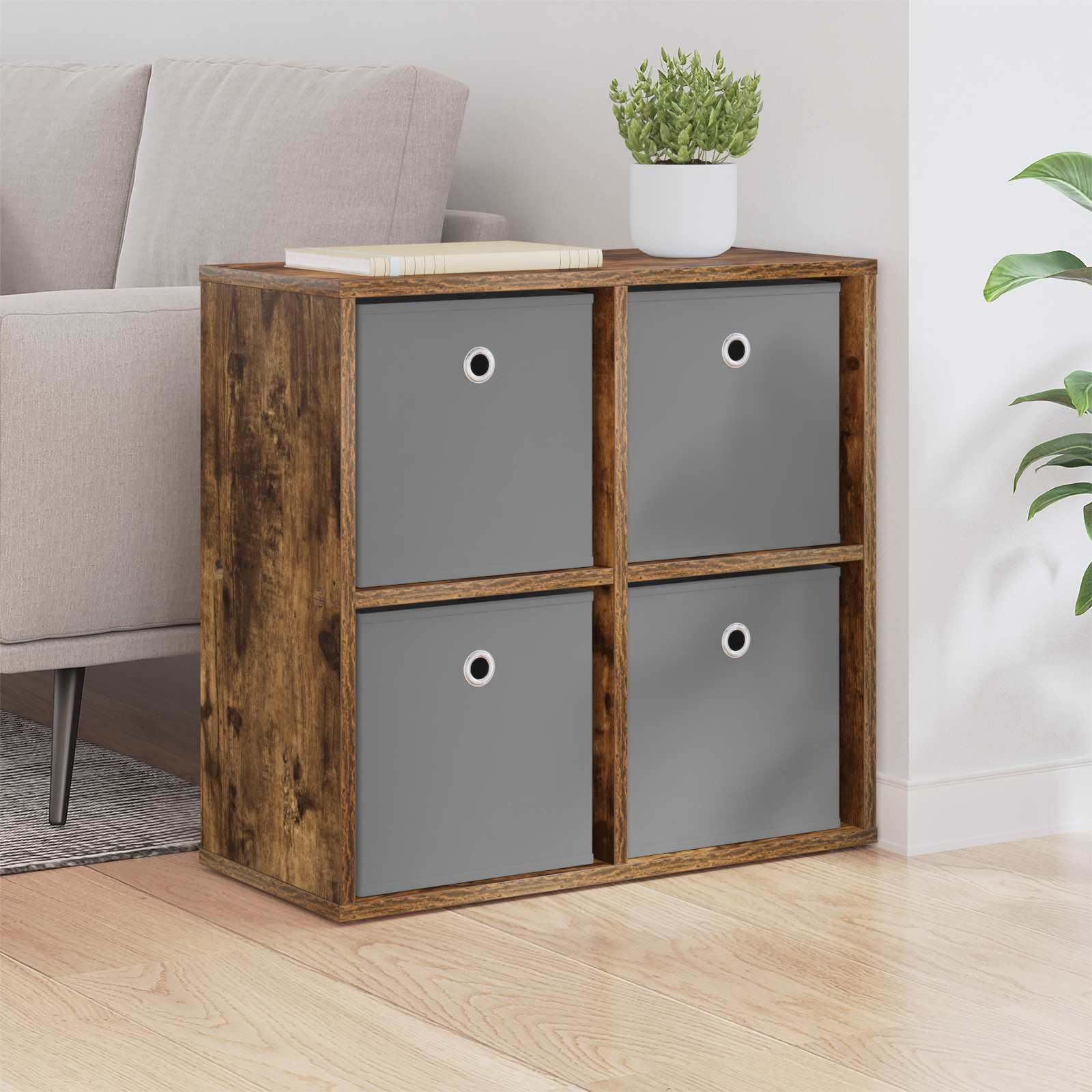 Dressoir met lade Gerookt eiken 59,5 x 27 x 57 cm