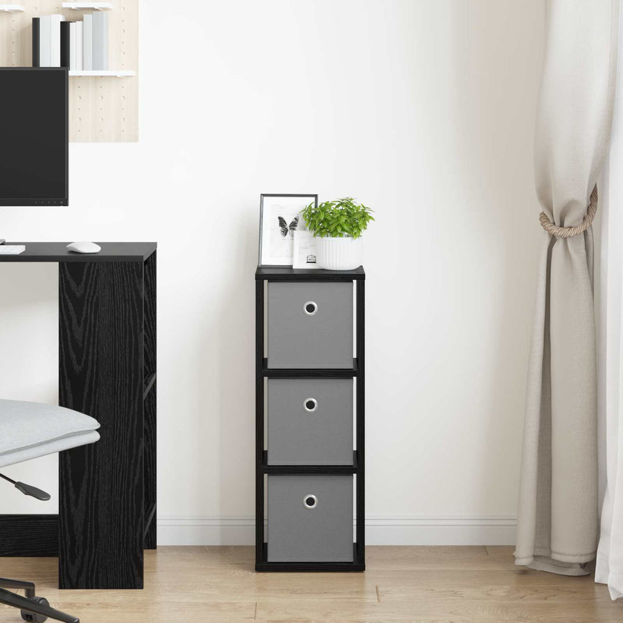 Dressoir met lade Zwart Eiken 25,5 x 22 x 69,5 cm