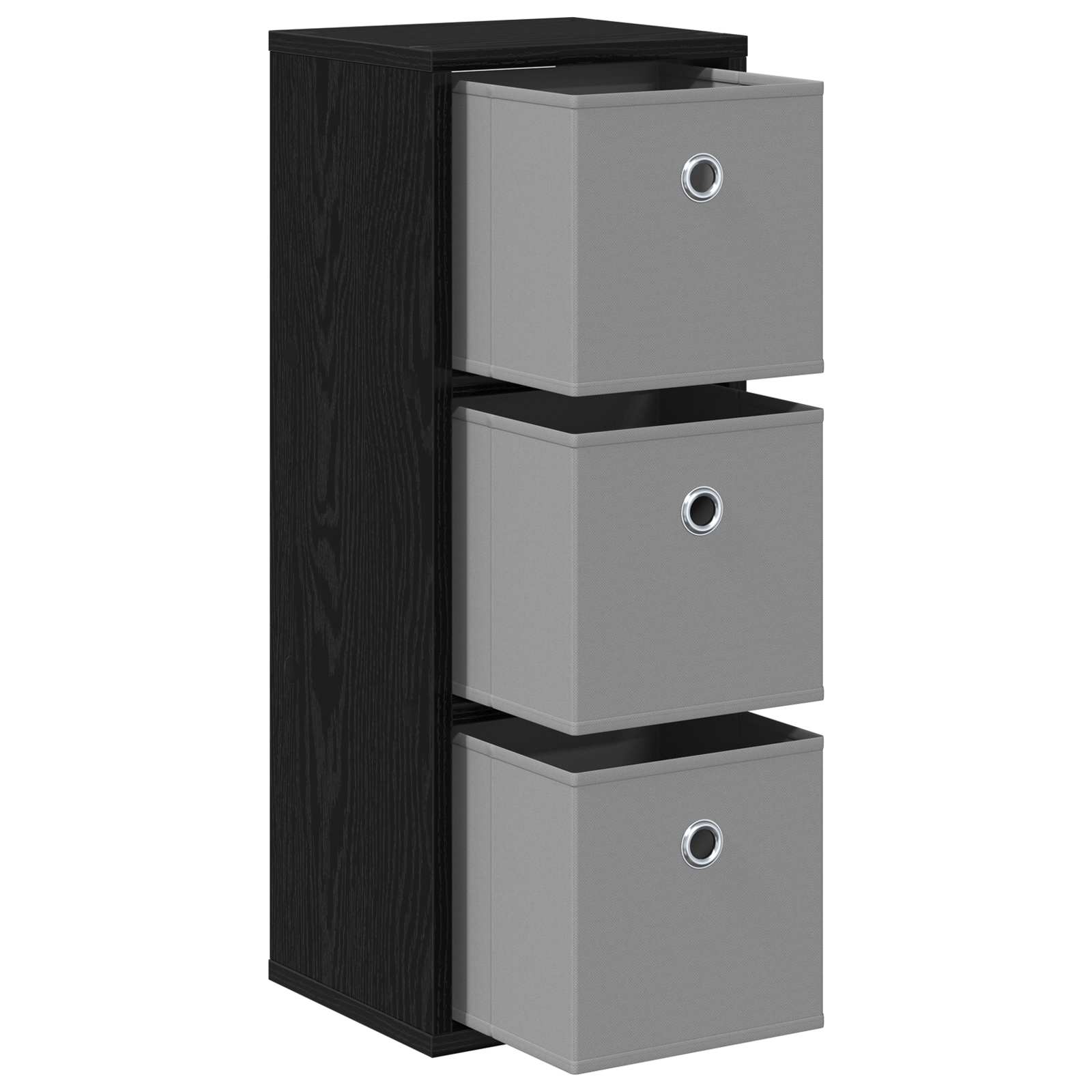 Dressoir met lade Zwart Eiken 25,5 x 22 x 69,5 cm