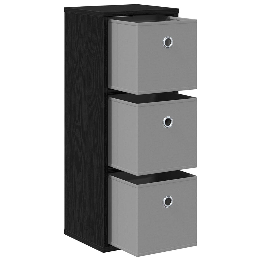 Dressoir met lade Zwart Eiken 25,5 x 22 x 69,5 cm