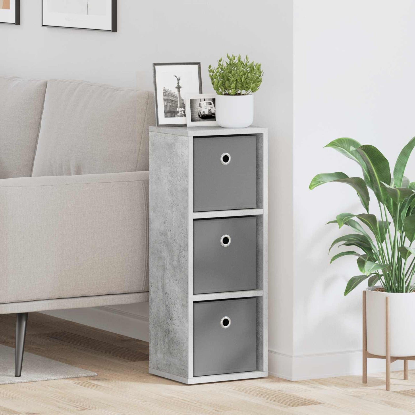 Dressoir met lade Beton Grijs 25,5 x 22 x 69,5 cm