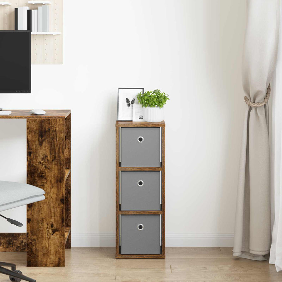 Dressoir met lade Gerookt eiken 25,5 x 22 x 69,5 cm