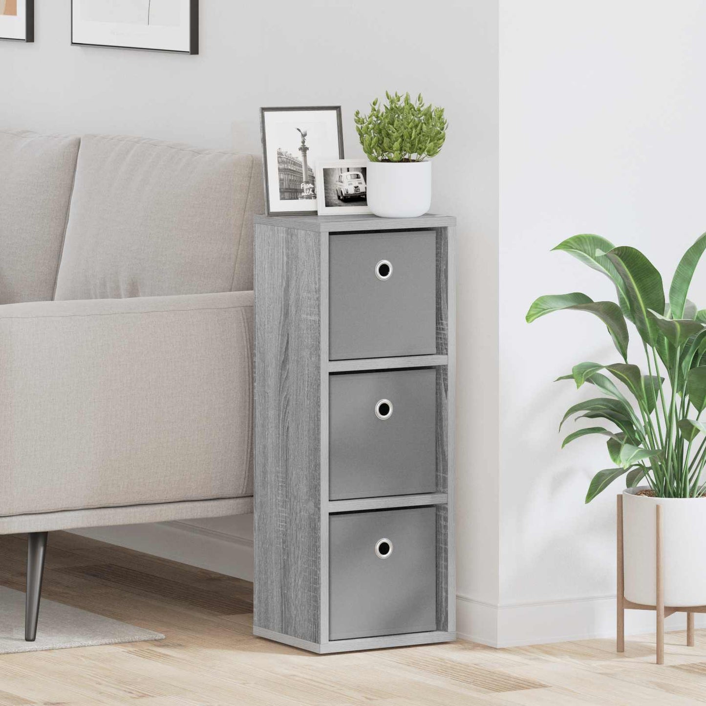 Dressoir met lade Grijs Sonoma 25,5 x 22 x 69,5 cm