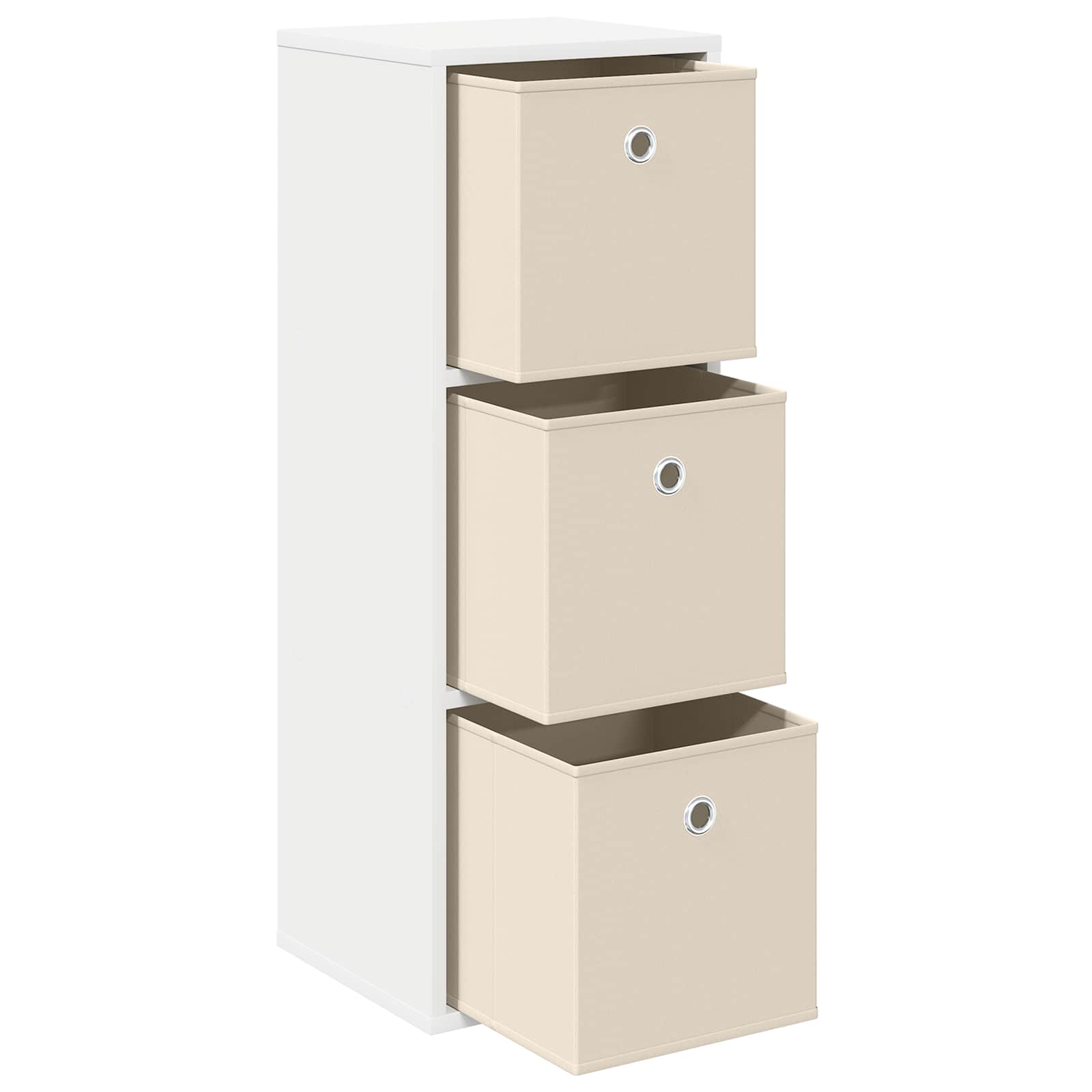 Dressoir met lade Wit 30,5 x 27 x 84,5 cm
