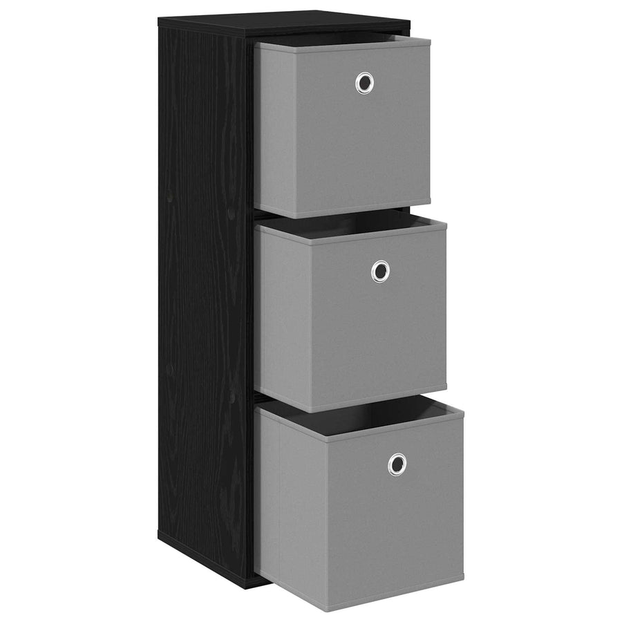 Dressoir met lade Zwart Eiken 30,5 x 27 x 84,5 cm