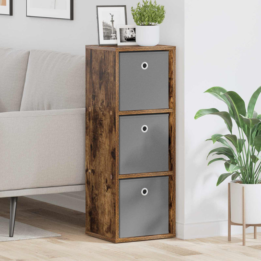 Dressoir met lade Gerookt eiken 30,5 x 27 x 84,5 cm