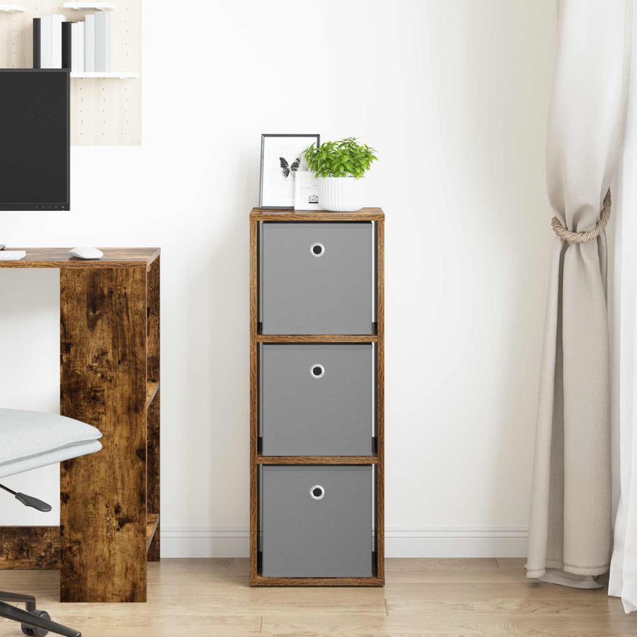 Dressoir met lade Gerookt eiken 30,5 x 27 x 84,5 cm