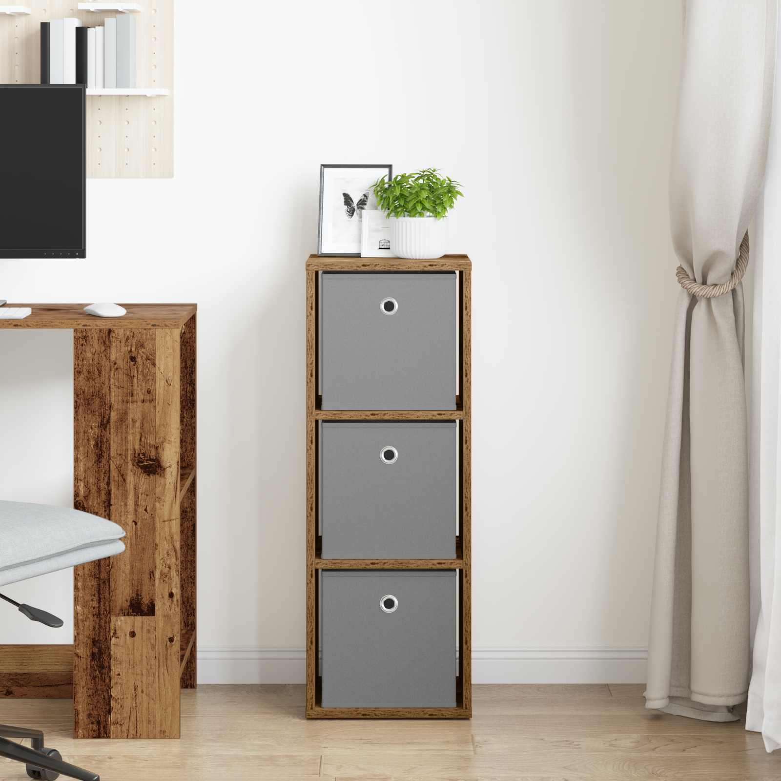 Dressoir met lade Oudhout 30,5 x 27 x 84,5 cm