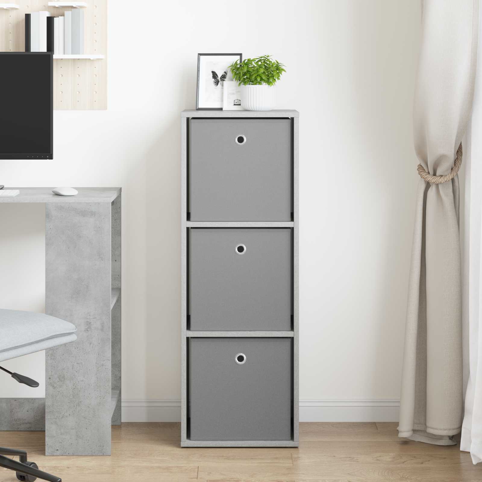Dressoir met lade Beton Grijs 35 x 32 x 99,5 cm