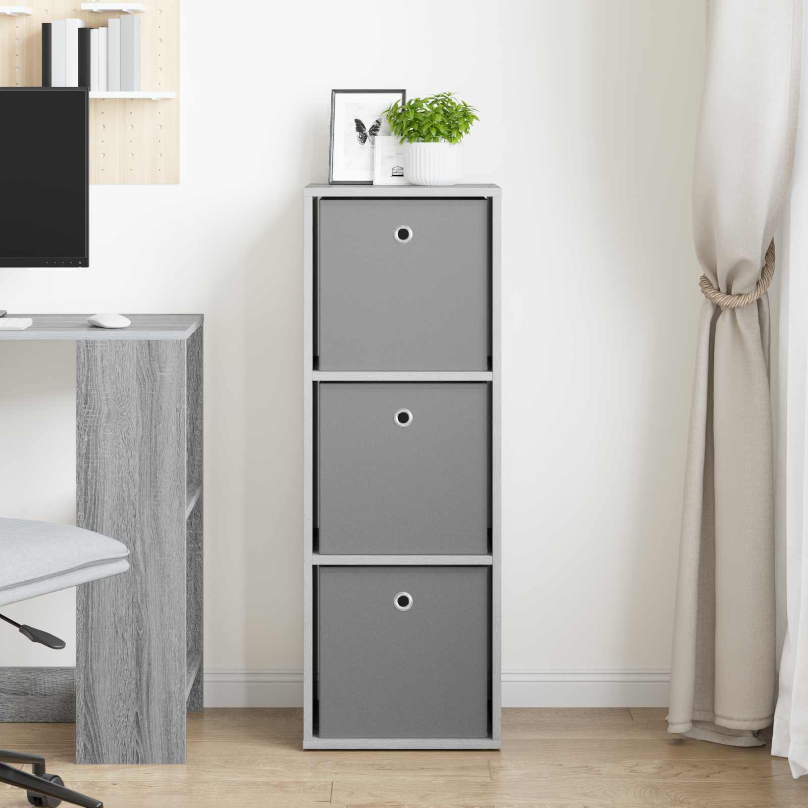 Dressoir met lade Grijs Sonoma 35 x 32 x 99,5 cm