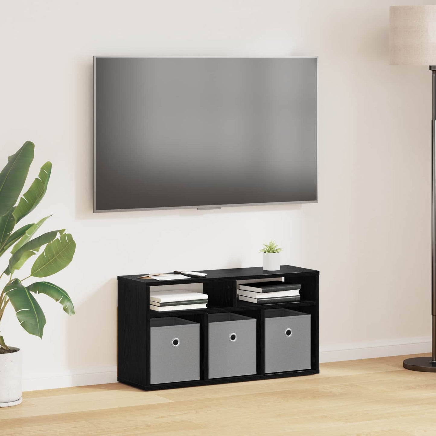 Laagkast met lade Zwart Eiken 72 x 22,5 x 38 cm