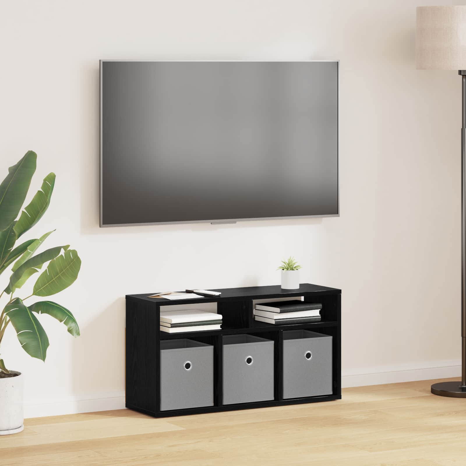 Laagkast met lade Zwart Eiken 72 x 22,5 x 38 cm