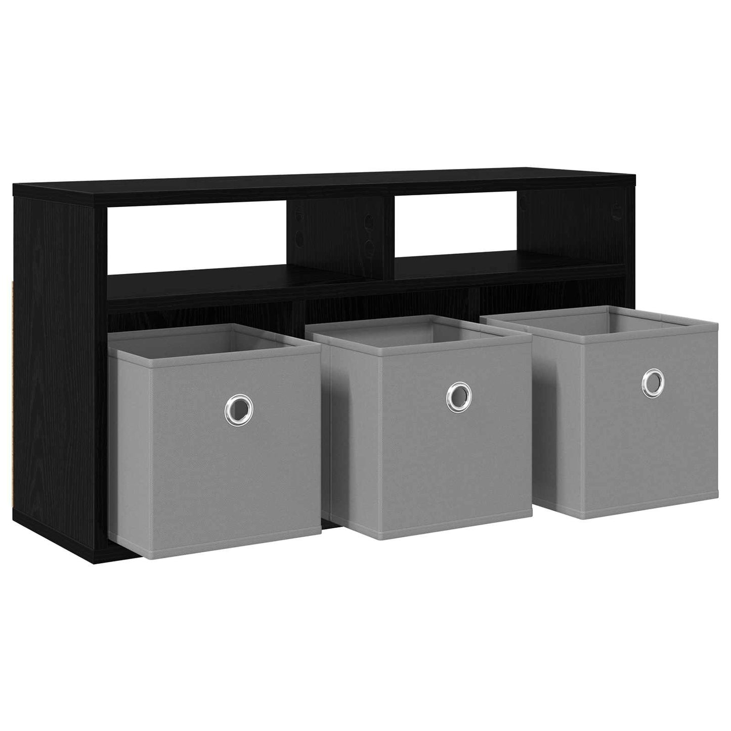 Laagkast met lade Zwart Eiken 72 x 22,5 x 38 cm