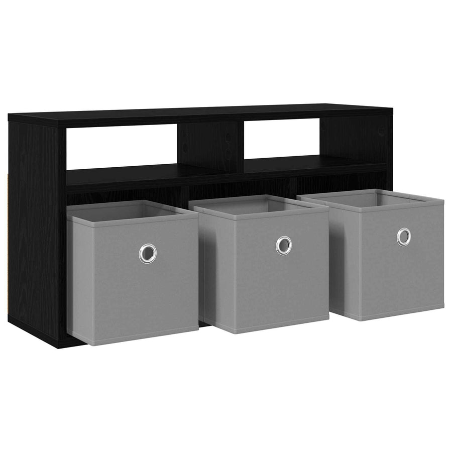 Laagkast met lade Zwart Eiken 72 x 22,5 x 38 cm