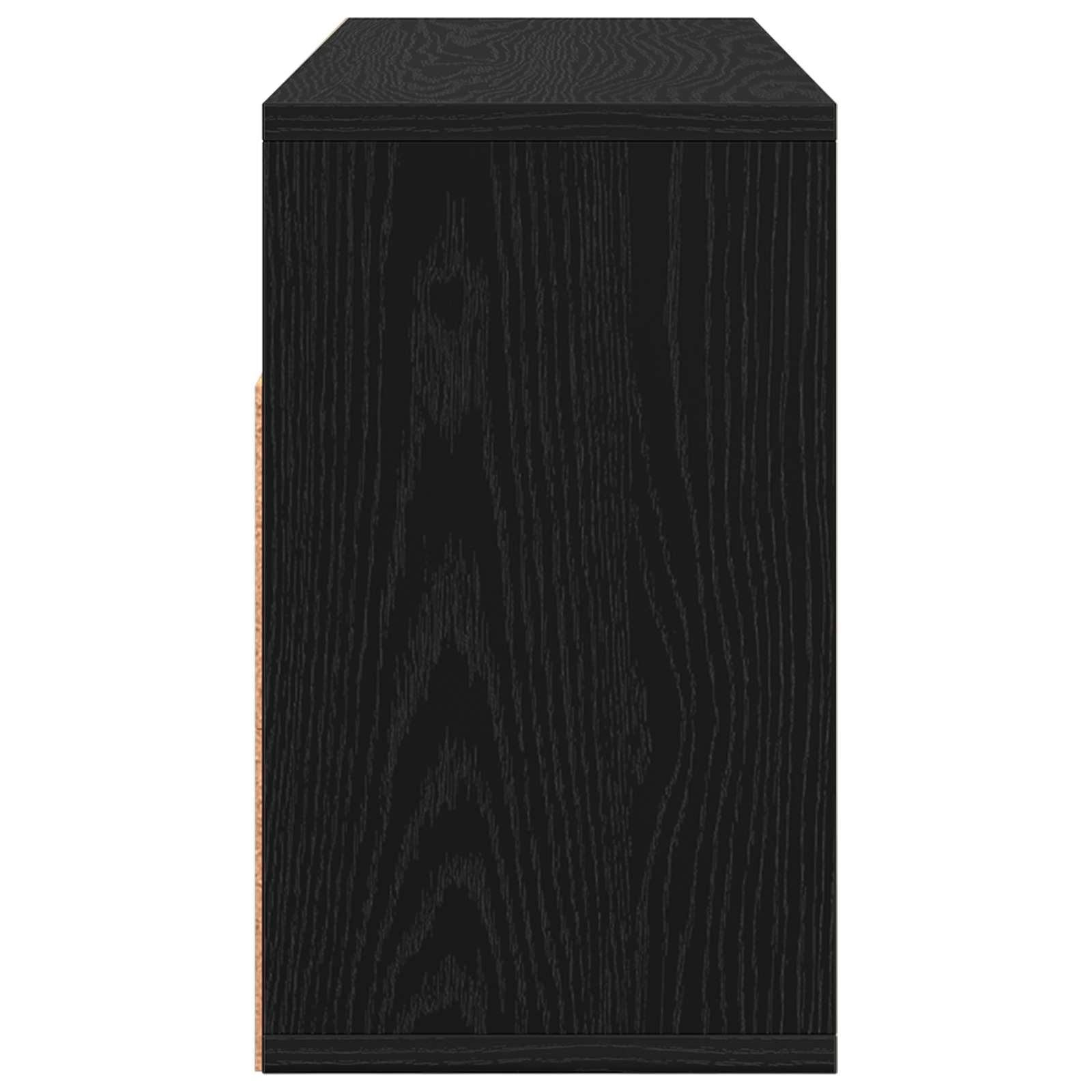 Laagkast met lade Zwart Eiken 72 x 22,5 x 38 cm