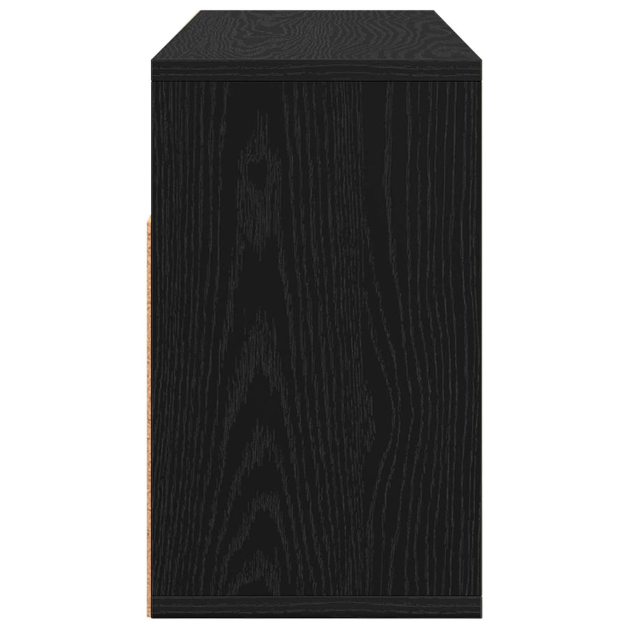 Laagkast met lade Zwart Eiken 72 x 22,5 x 38 cm