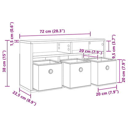 Laagkast met lade Sonoma Eiken 72 x 22,5 x 38 cm