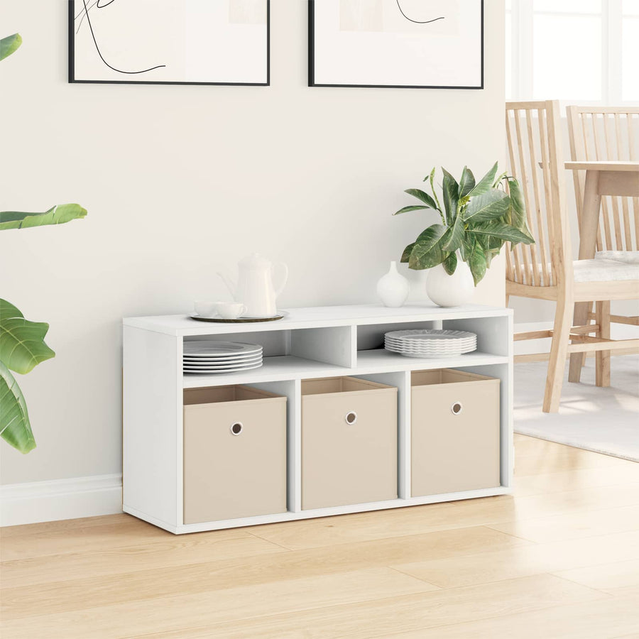 Laagkast met lade Wit 87 x 27,5 x 43 cm
