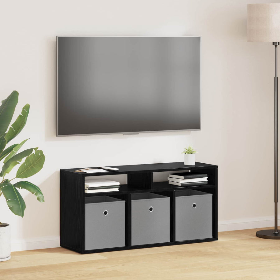 Laagkast met lade Zwart Eiken 87 x 27,5 x 43 cm