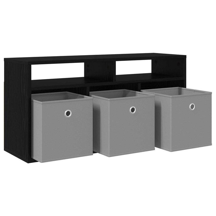 Laagkast met lade Zwart Eiken 87 x 27,5 x 43 cm