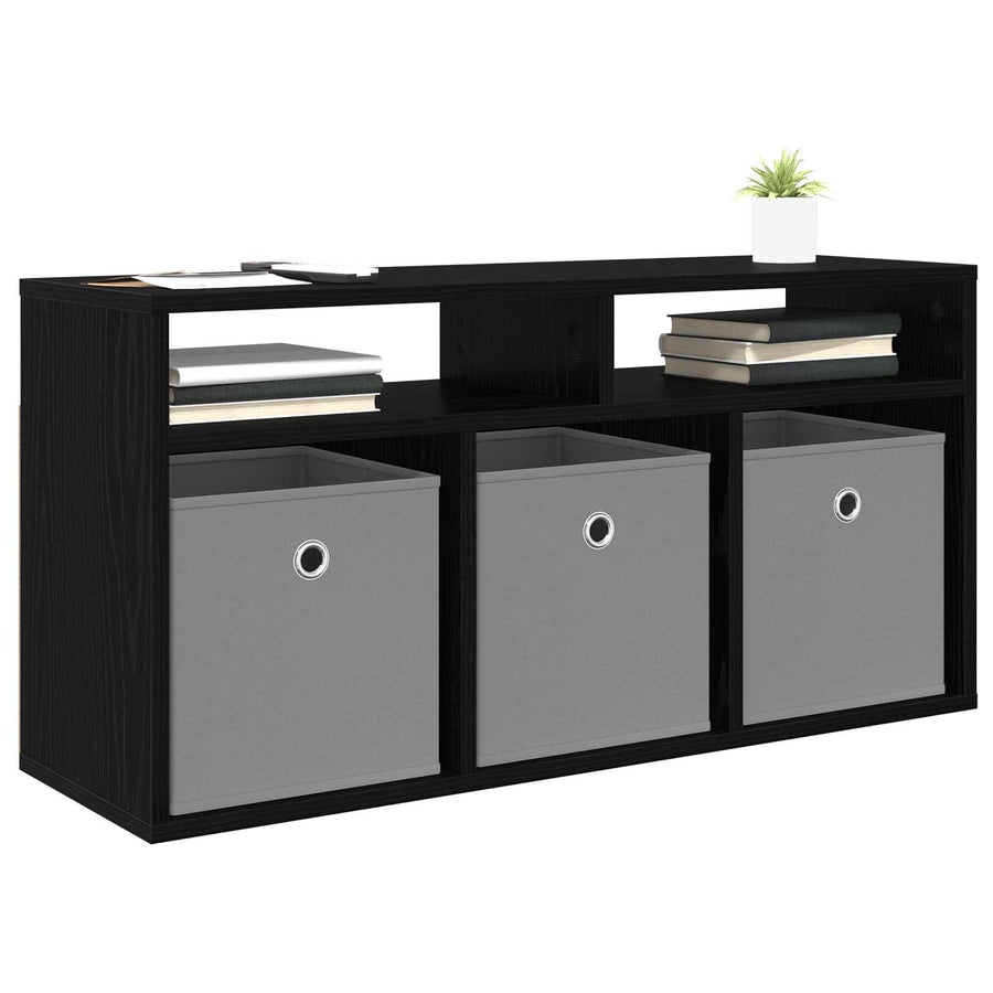 Laagkast met lade Zwart Eiken 87 x 27,5 x 43 cm