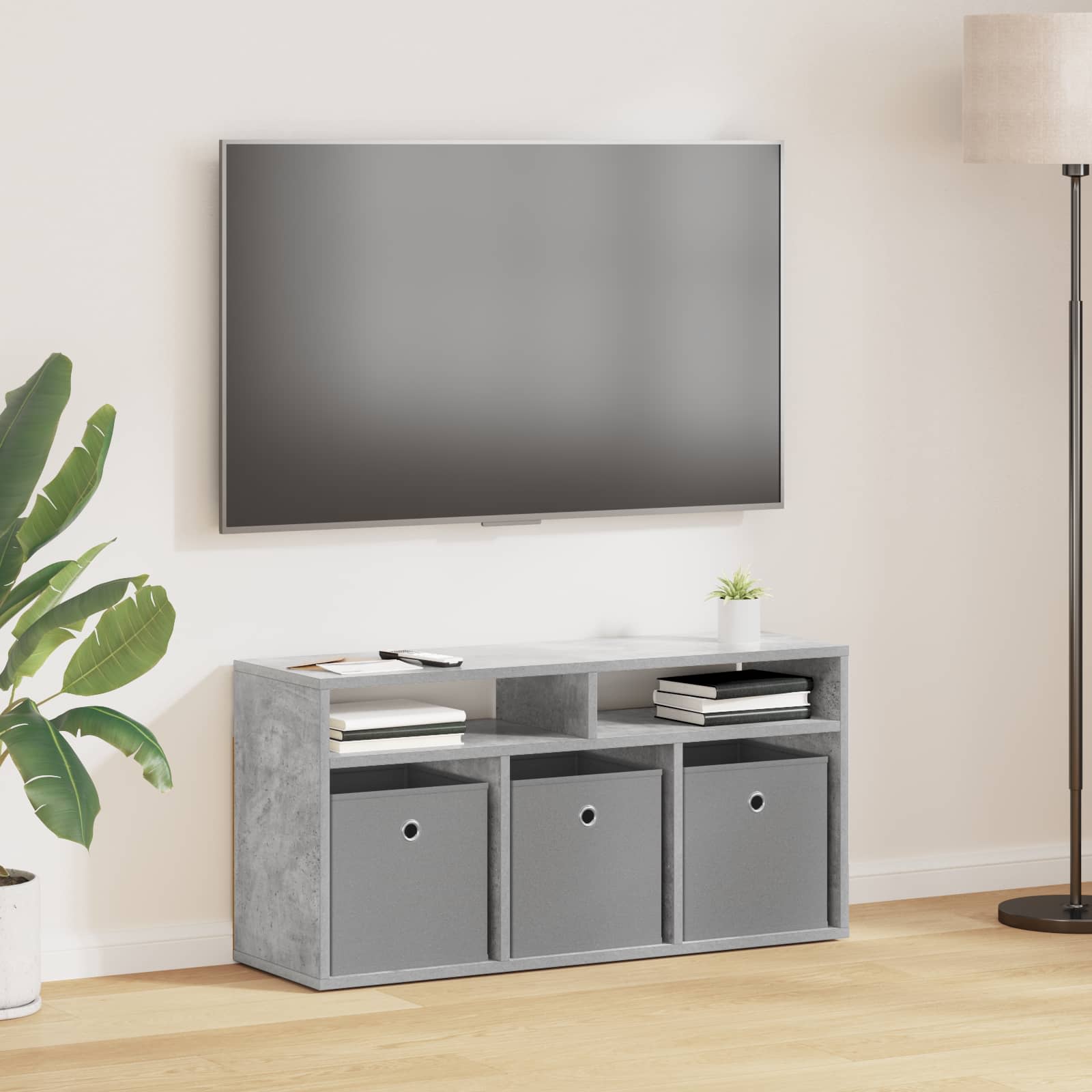Laagkast met lade Beton Grijs 87 x 27,5 x 43 cm
