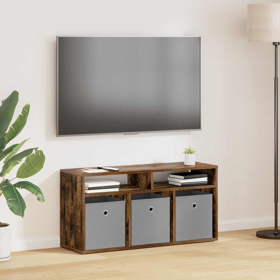 Laagkast met lade Gerookt eiken 87 x 27,5 x 43 cm